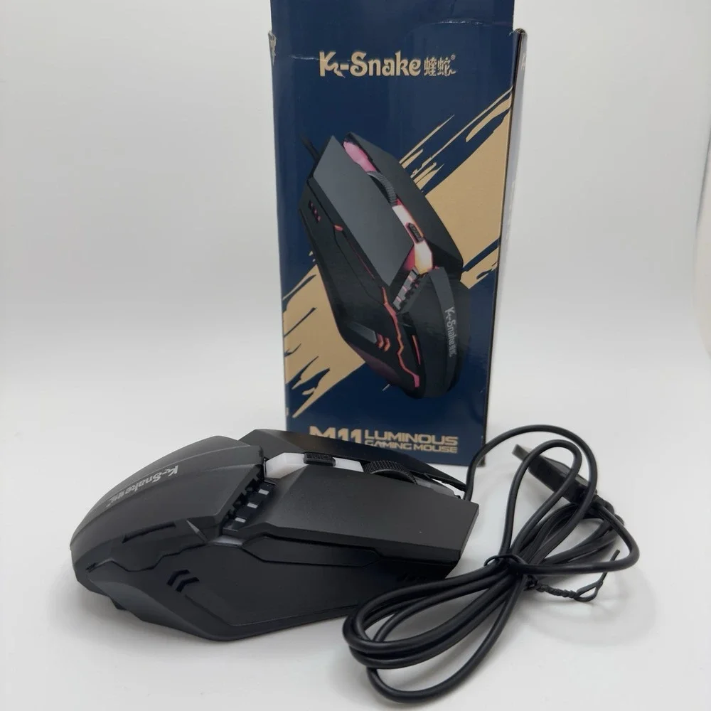 K-Snake M11 Luminous‎ Wired Gaming -7 Buttpns, Adjustable DPI, RGB Backlit, USB